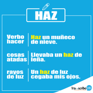 Diferencia entre as, has y haz